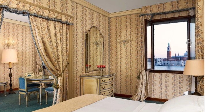 Lagoon view room at Hotel Danieli looking towards San Giorgio Maggiore